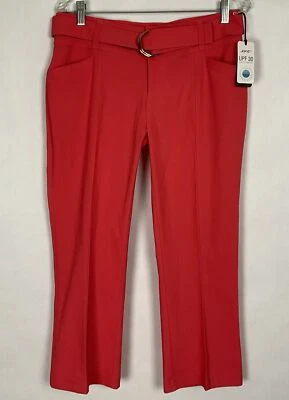 Pantalones capri acampanados con cinturón Jofit para mujer talla 4 rojos de golf poli/spandex nuevos con etiquetas Foto 1 de 4