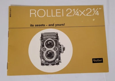 Rollei 2 1/4 x 2 1/4 Camera Advertising Manual User Guide VGC Rolleiflex - Image 1 of 3