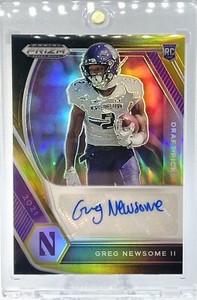 2021 Panini Prizm Draft Picks Greg Newsome Auto Black Gold Jersey Match SSP /5!
