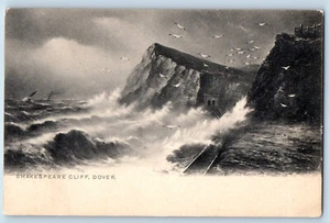 Kent England Postcard Shakespeare Cliff Dover c1905 Rough Sea Tuck Art - Picture 1 of 2