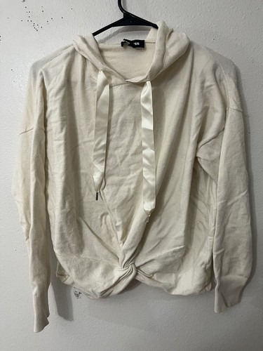 OFF WHITE Felpa Express Small S Felpa con cappuccio logo pullover maglione donna cravatta anteriore