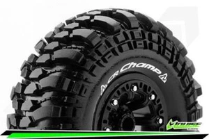 Louise CR-CHAMP 1-10 Crawler Reifen Fertig Verklebt Super Soft 2.2" Felgen Schwa - Bild 1 von 1