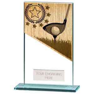 Trofeo de golf Mustang vidrio de jade premio 5 tallas grabado gratuito cr22224 - Imagen 1 de 24