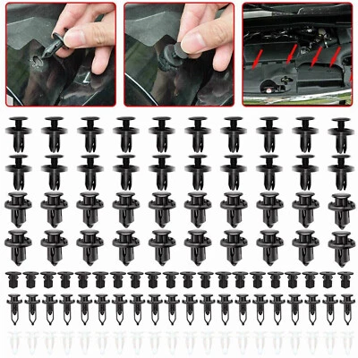 For Toyota Tundra Car Body Bumper Rivet Retainer Trim Molding Push Pin Clips Set - Image 1 of 4
