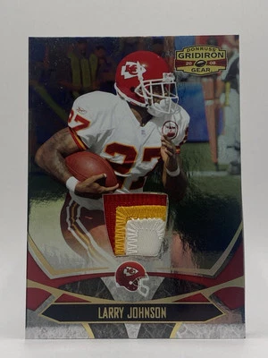 2008 Donruss Gridiron Gear #50 Larry Johnson /50 Kansas City Chiefs Game Worn  - Image 1 of 3