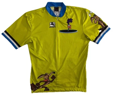 Camiseta deportiva de ciclismo GIORDANA de colección con cremallera Wile E.Coyote Road Runner Y-M-3-48 Warner Bro Foto 1 de 4