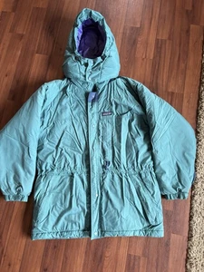 Vintage Patagonia Kids Winter Coat Size 14 Teal Purple - Picture 1 of 6