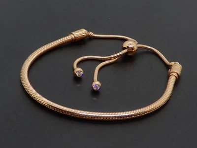 Pandora Rosa Momentos Serpiente Cadena Deslizante Pulsera 587125CZ-2 Foto 1 de 4