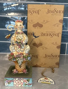 Jim Shore Heartwood Creek #4017422 "Sitting Pretty" 2009 Cat On Flower Basket - Picture 1 of 8