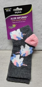 Airplus Womens Aloe Infused Ultra Comfort Crew Socks, Tossed Unicorns, Size 5-10 - Picture 1 of 8