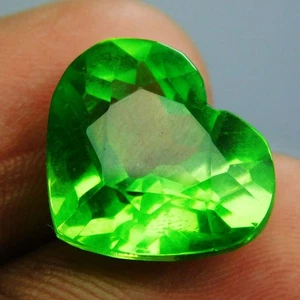 Natural Peridot Heart Shape 11 Carat Certified Loose Gemstone Ring Size Gem - Picture 1 of 7