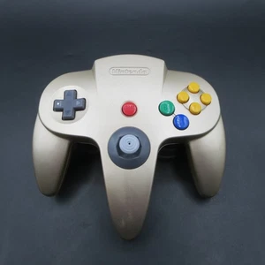 Nintendo 64 Controller Bros Gold NUS 005 N64 OEM - Picture 1 of 12