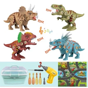 STEM Dinosaur Building Toy with Sound & Light for Boys Ages 3-8 + Storage Box - Picture 1 of 6