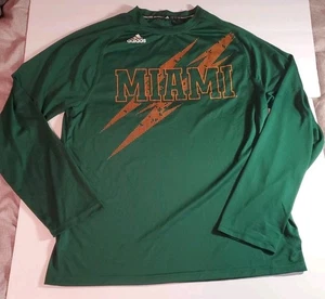 Camisa Adidas Climalite Miami U Para Hombre Grande Verde Manga Larga - Imagen 1 de 12