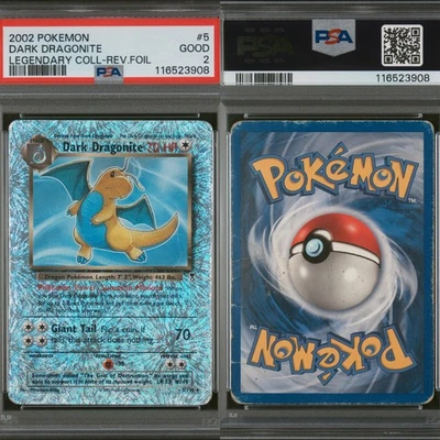 🔥 PSA 2 GOOD DARK DRAGONITE REVERSE HOLO RARE | LEGENDARY COLLECTION 5/110 🔥 - Image 1 of 4