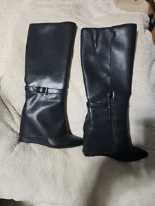 leather boots women 7.5 knee high - Picture 1 of 2
