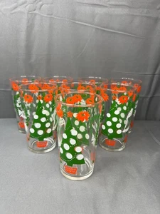 Juego de 8 Vasos Vintage Hazel Atlas Feliz Navidad Feliz Año Nuevo - Imagen 1 de 11