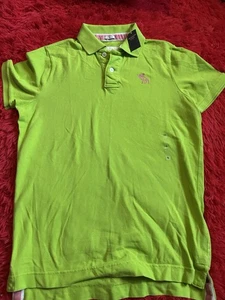 VTG Abercrombie & Fitch Vintage Polo Shirt Green Sz L Muscle Fit NWT - Picture 1 of 10