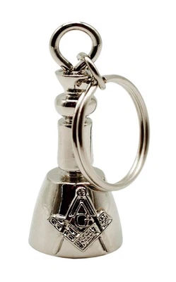 MASONIC MAUL KEY-FOB-RING SILVER Square, Compass & G seal- Freemasons - Image 1 of 4