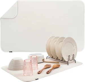 Dish Drying Mat Jumbo 18X 30 Absorbent Microfiber Kitchen Counter Mat Dish rack - Picture 1 of 12