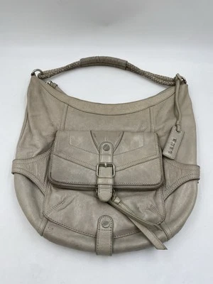 Cartera de Hombro L.A.M.B Beige Hobo Cuero Y2K Cuerda Correa Bolsillos Etiqueta Colgante Foto 1 de 4