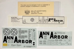 CALCOMANÍA HERALD KING HO-ANN ARBOR/AA 86’ CUBO ALTO CAJA COCHE-AMARILLO con LET NEGRO #B-321 - Imagen 1 de 1