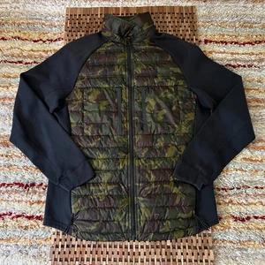 Nike Aeroloft 800 Goose Down Ultralight Camo Puffer Jacket Green Black Medium M - Picture 1 of 3