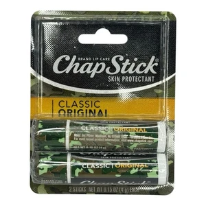 2 Sticks ChapStick CAMO Carded Lip Balm Camouflage Print Sammlerstück - Bild 1 von 2