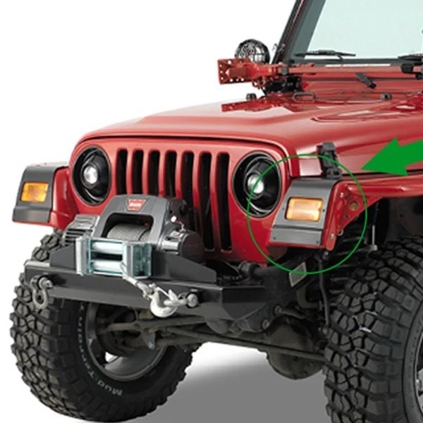 For Jeep Wrangler 1997-2006 Warrior S91602 Smooth Black Front Fender Protector - Image 1 of 1