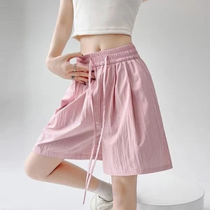 Summer Casual Loose Fit Shorts with Ice Silk Material Perfect for Everyday Wear - Picture 1 of 28