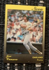Rare Jose Canseco 1991 Star Oakland A's  Nova  Promo Card (100 Made)