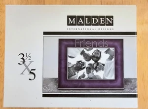 New Malden Friends Purple Glossy Marbleized Picture Frame 3 1/2" x 5" - Picture 1 of 5