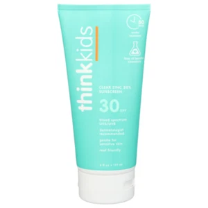 Protector solar para niños Thinksport SPF 30, tamaño familiar 6 fl oz, suave, apto para arrecifes - Imagen 1 de 5