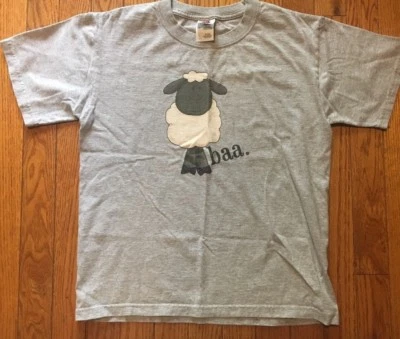 CAMISETA FRUIT OF THE LOOM ALGODÓN PESADO GRIS GRÁFICO JUVENIL L OVEJA 4232 Foto 1 de 4