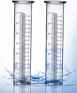Plastic Rain Gauge Tube, 7'' Capacity Rain Gauges Tubes for Yard Garden Outdoor - Picture 1 of 7