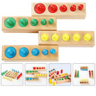 Montessori Zabawka Cylinder Drewniane klocki Rodzice-Dziecko-Maluch