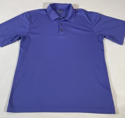 Pebble Beach Performance Golf Polo Mens Size Large Purple Short Sleeve Solid - Image 1 of 4