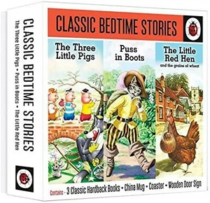 Ladybird Books CLASSIC BEDTIME STORIES BOXSET 3 x Books Mug Coaster Door Sign. - Picture 1 of 6