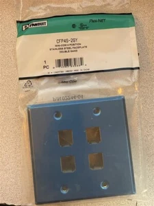 Sealed Faceplate 4PT Double Gang Stainless Steel, CFP4S-2GY - Picture 1 of 2