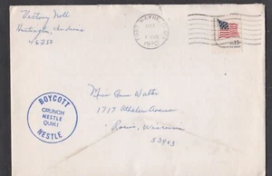 USA 1980 COVER FROM FORT WAYNE IN TO RACINE WI CACHET "BOYCOTT NESTLE QUICK" - Picture 1 of 2