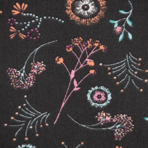 Baumwollstoff Flowers Mini Blumen schwarz bunt 1,40m Breite - Bild 1 von 7