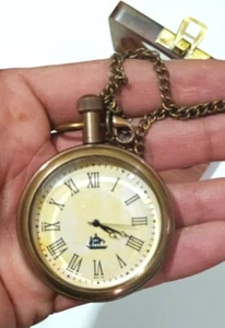 Reloj Bolsillo Antiguo Latón Edición Coleccionista - Obra Maestra Estilo Elgin de 2" - Imagen 1 de 9