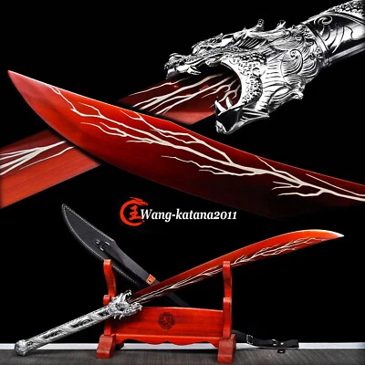 Espada afilada 39'Blood Red Dragon 1060 acero dinastía china Kungfu Dao Foto 1 de 4