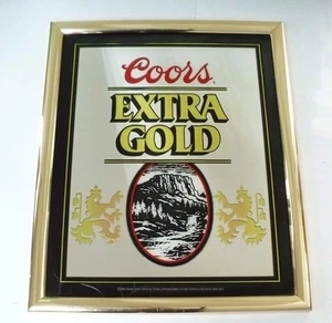 Coors Extra Gold Waterfall Bar Mirror - Picture 1 of 11