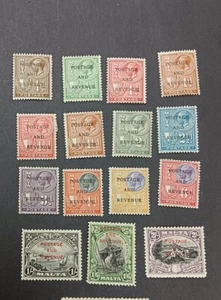 MALTA 1928 0.5d to 2s SG 174 - 188 Sc 148 - 162 MLH 0.5d No Gum - Picture 1 of 2