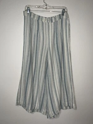 Pantalón plisado estrella vainilla rayas azul claro/blanco talla grande Foto 1 de 4