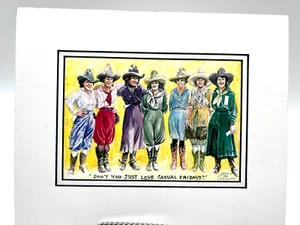Zella Strickland Signed Print "Don't You Just Love Casual Fridays?" 8" x 10" - Picture 1 of 6