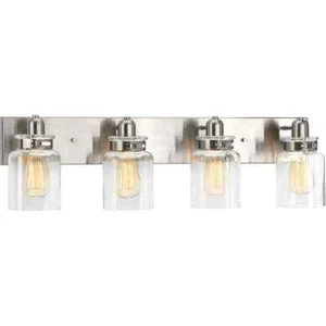 Progress Lighting 30-1/4 in. 4-Light Brushed Nickel Bathroom Vanity Light - Picture 1 of 16