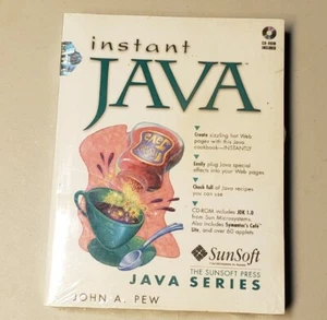 Sealed Instant Java By John A. Pew Sunsoft Books Sealed W JDK CD Symantec Cafe - Picture 1 of 7