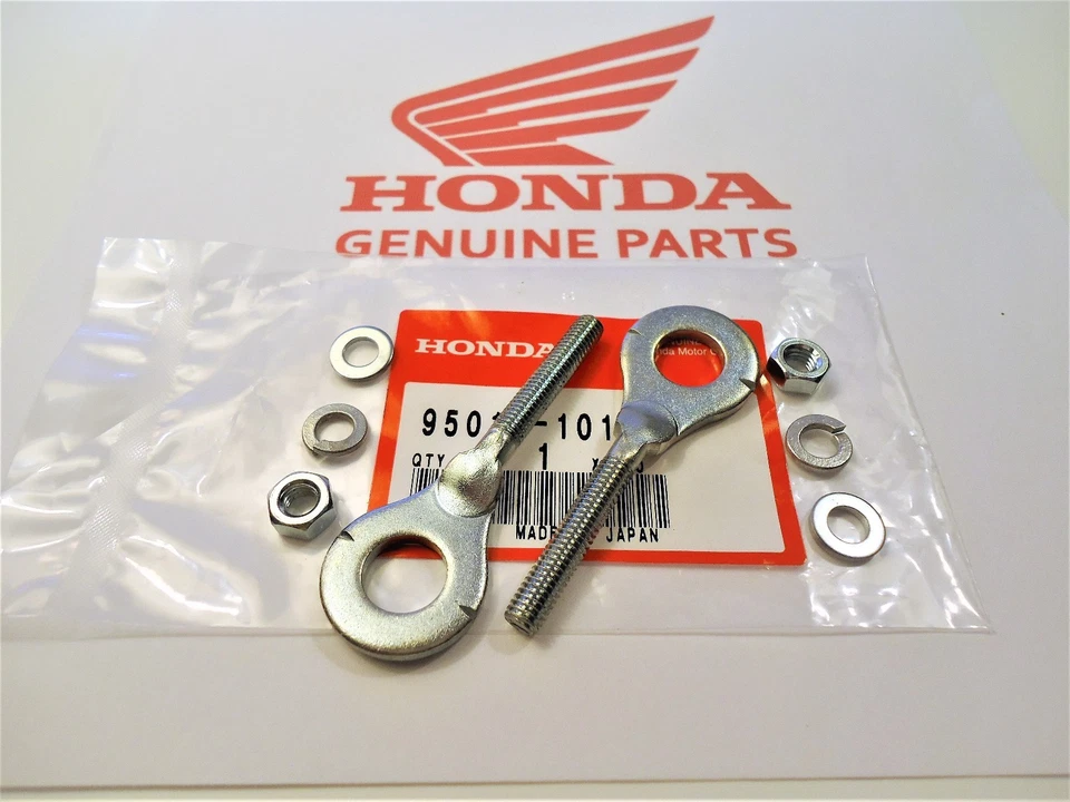 AJUSTADORES DE CADENA DE EJE HONDA ELSINORE CR80 (1980-81) CR60 1983-84 + TUERCAS ARANDELAS  Foto 1 de 1